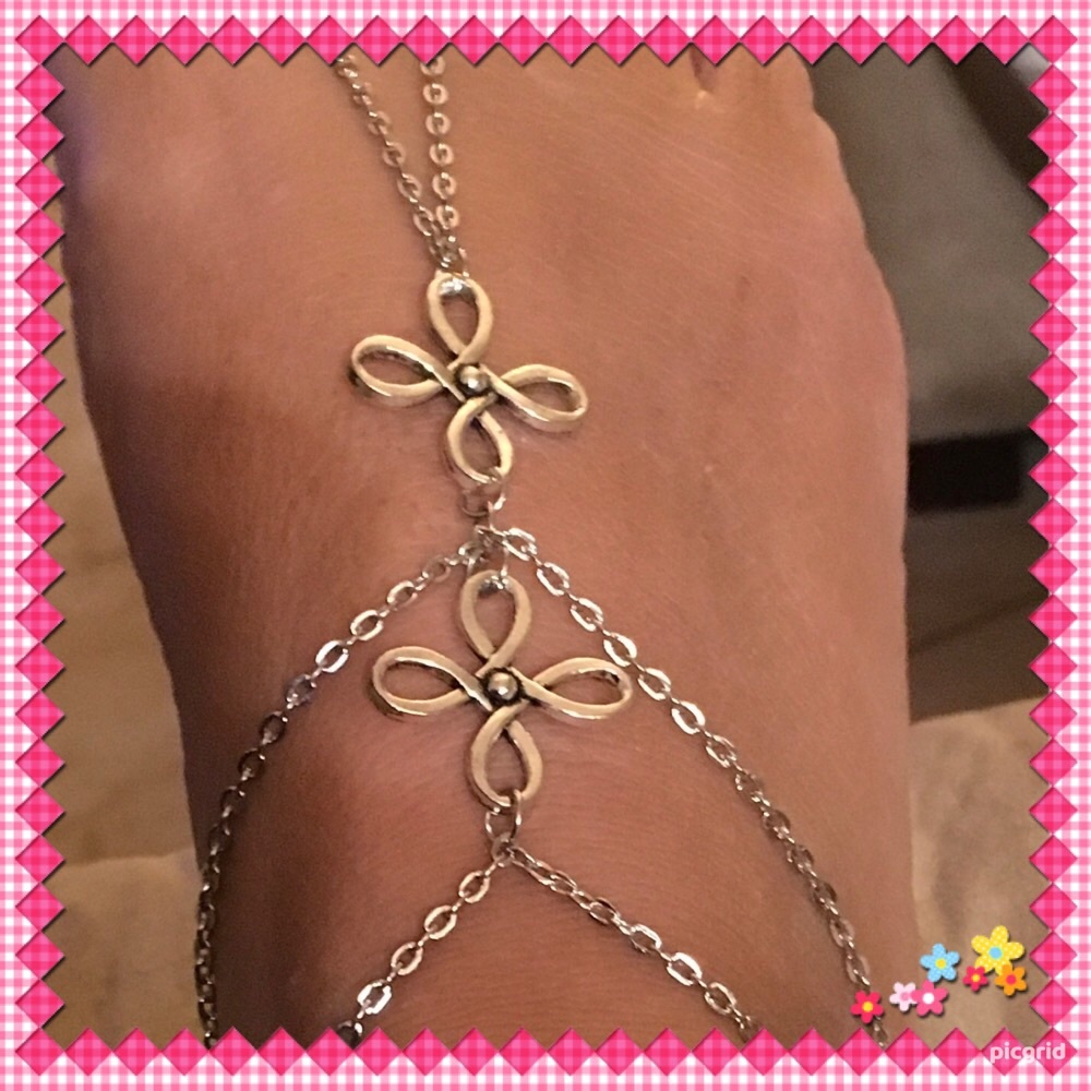 🌺2layered Flowery Foot jewelry🌺🌷🌺🌷 - Picture 7 of 8